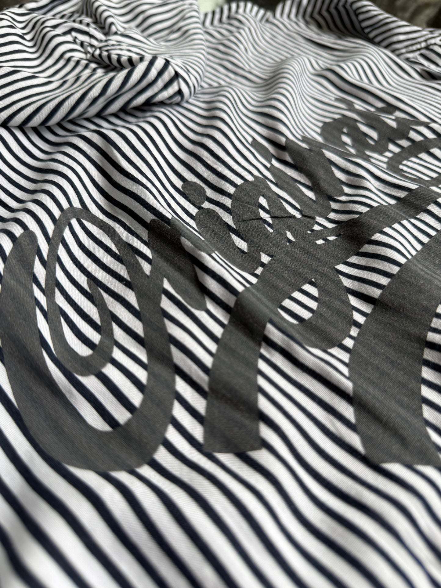 B&W Striped Shirt with Hood