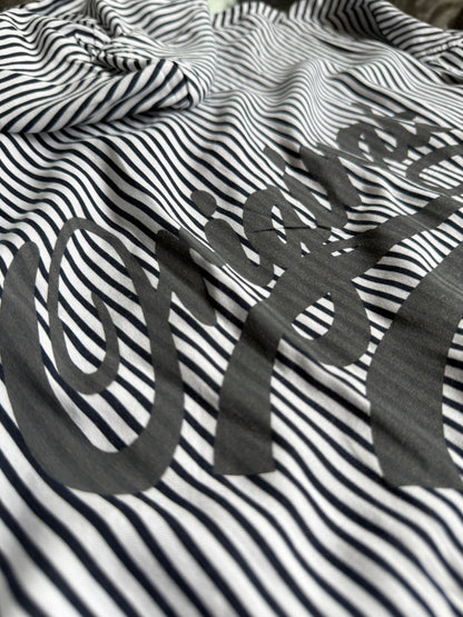 B&W Striped Shirt with Hood