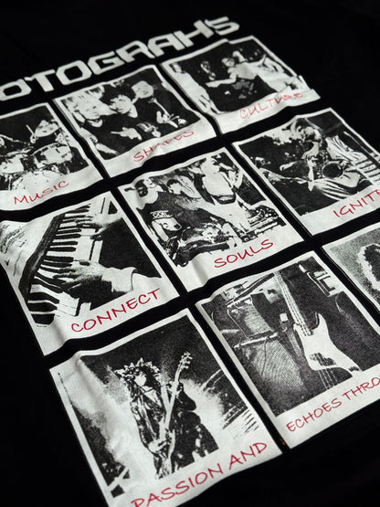 BLACK PHOTOGRAPHS FRONT/BACK PRINT TSHIRT