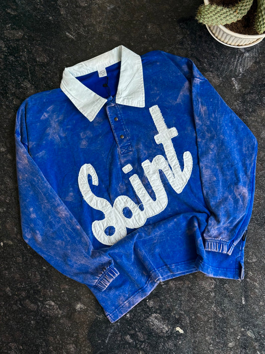 BLUE SAINTS PATCH FULL SLEEVE TSHIRT