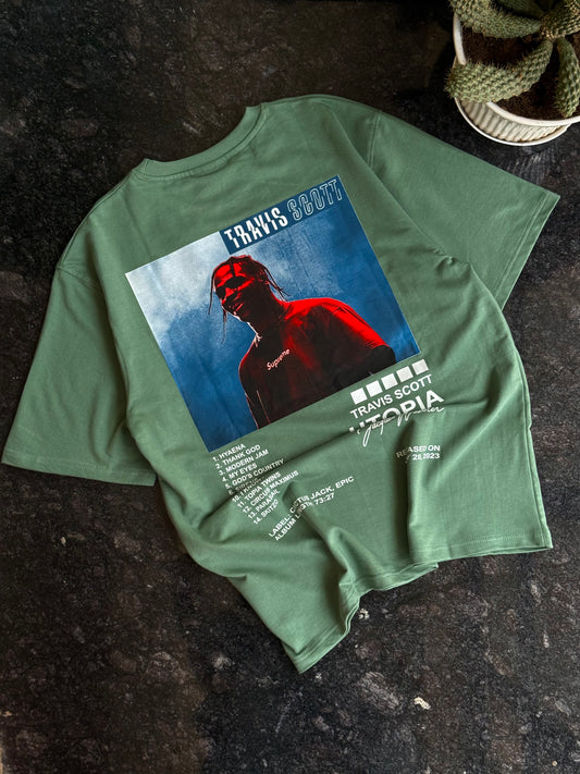 GREEN TRAVIS SCOTT UTOPIA TSHIRT