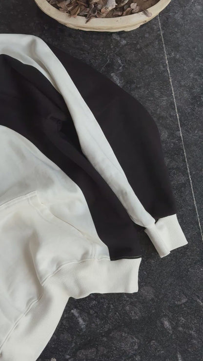 NEW BALANCE BLACK WHITE HOODIE