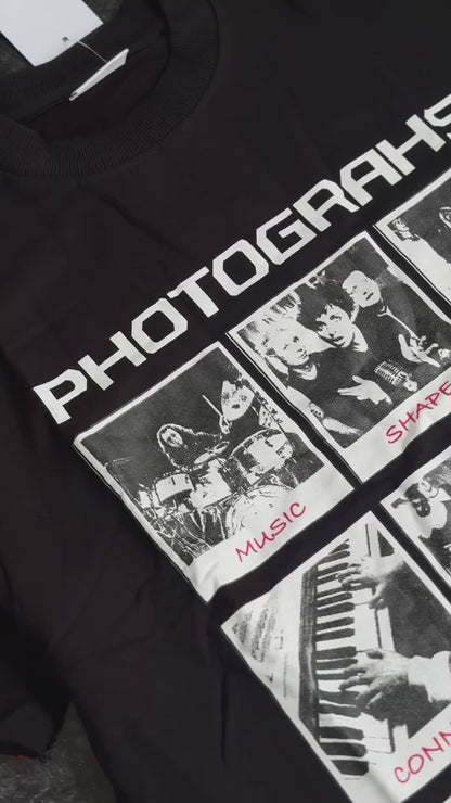 BLACK PHOTOGRAPHS FRONT/BACK PRINT TSHIRT